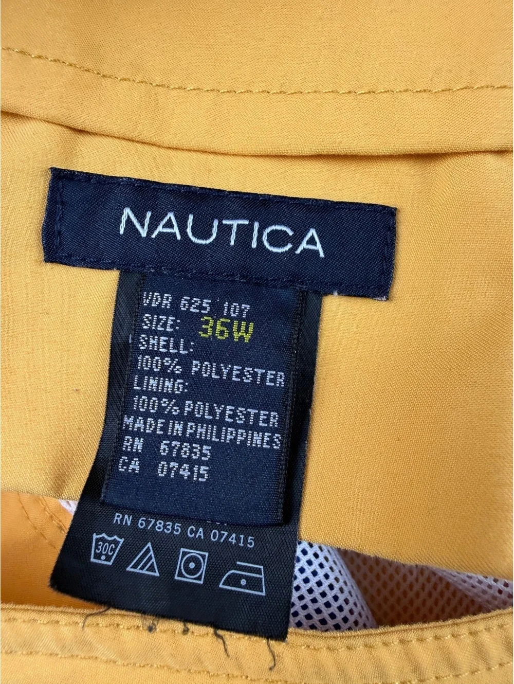 Nautica Mens 36W Board Shorts Colorblock Yellow Blue Navy Swim Trunks Y2K